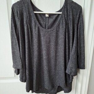 We the Free Grey Flowy Top
